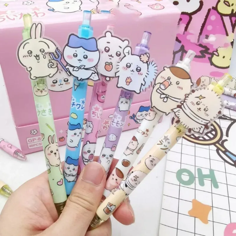 School Supplies - Kawaii Chiikawa Gelstifte, 0,5 mm, schwarze