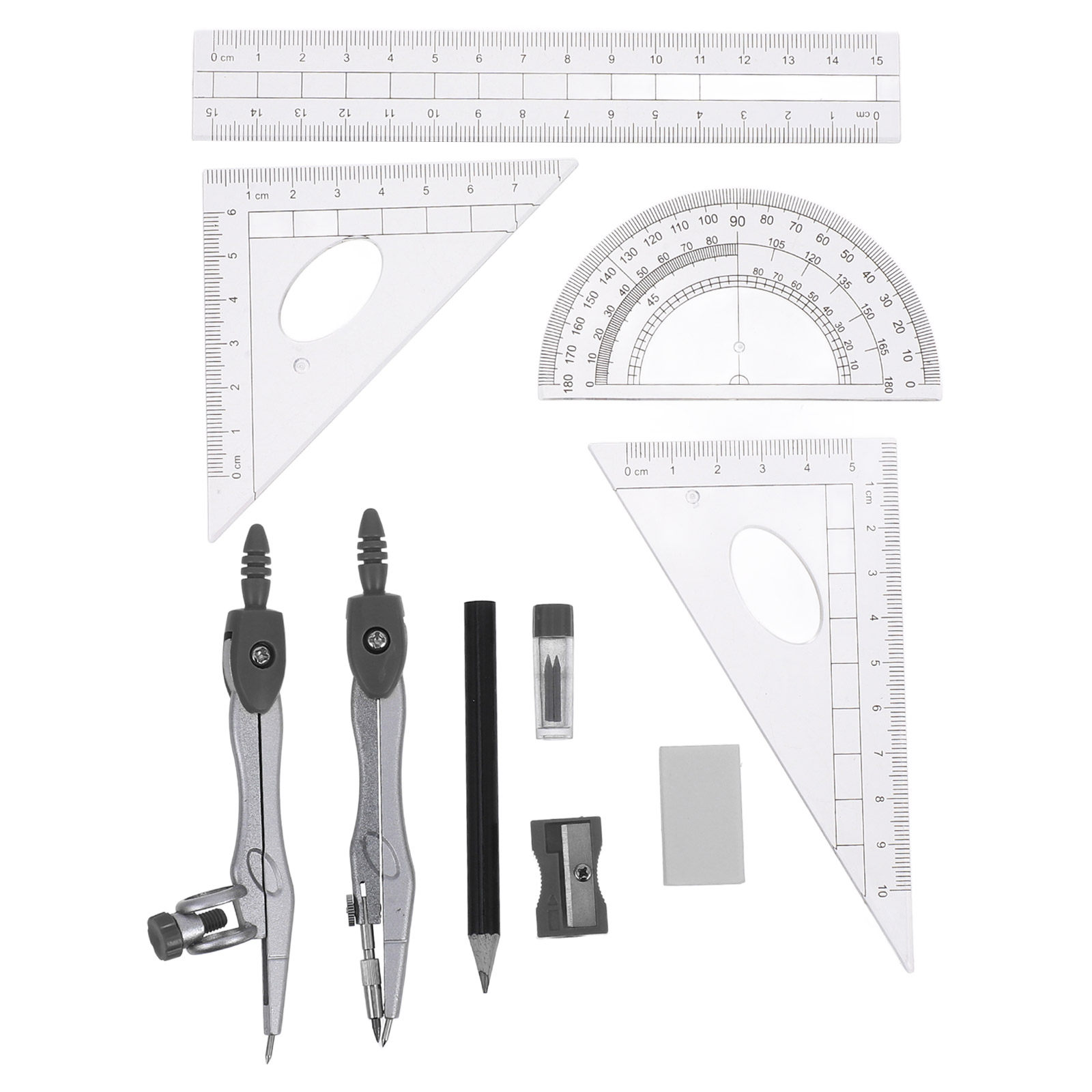 1 Set Geometrie-Zeichenset mit – Math Geometry Set With Compass Bewertung und Preis